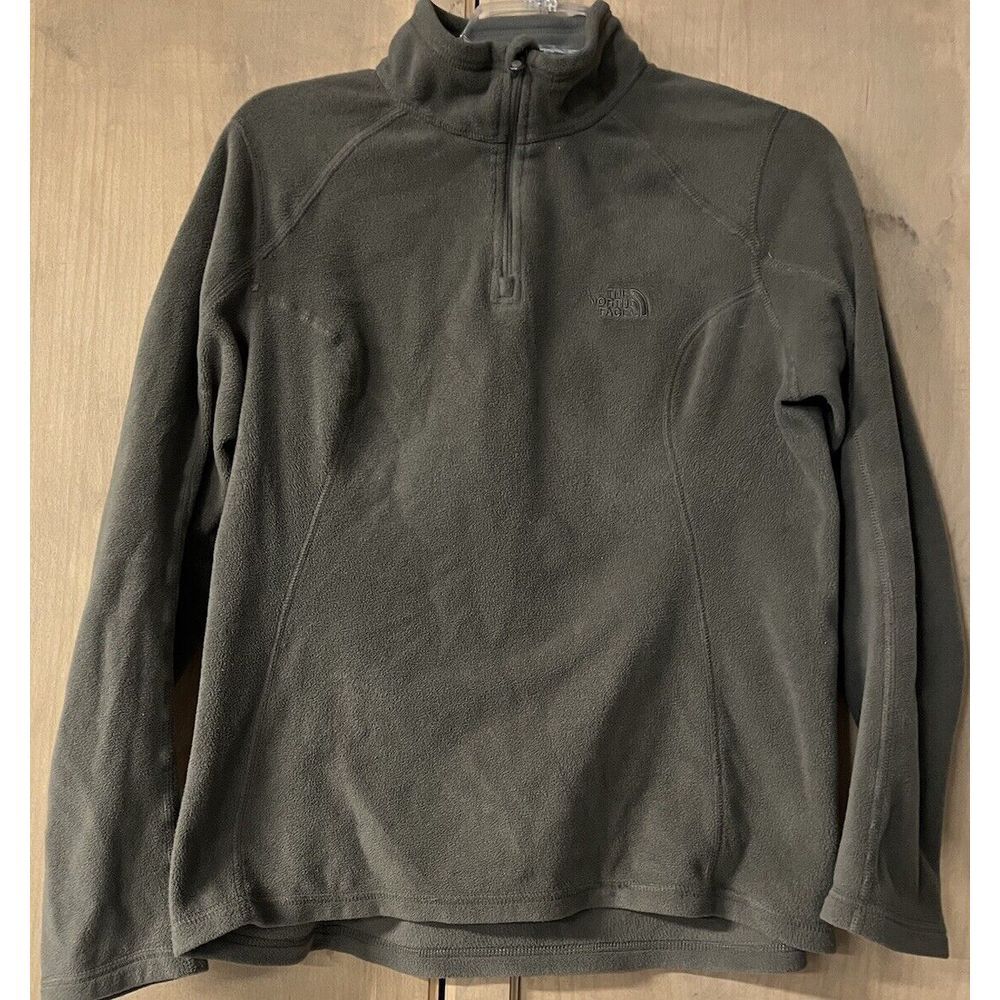 The North Face 1/4 Zip Fleece Pullover Women's Med Jacket Gray